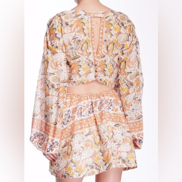 NWT Free People Sun Print Cut Out Dress Size Medium - Picture 3 of 11